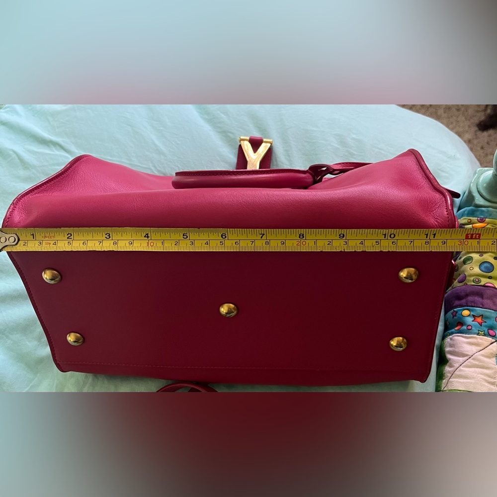 Saint Laurent Fuchsia Leather Satchel - Picture 6 of 12